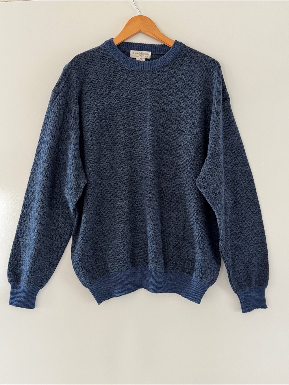 Vintage Tricots St Raphael Sweater Mens Extra Large XL Blue NEW Pure Wool